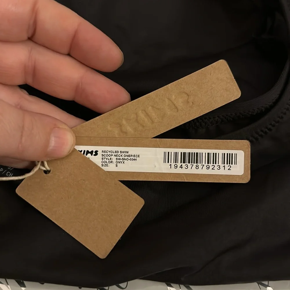 NWT- Skims. Recycled swim. Scoop neck one‎ piece. Onyx/Black.